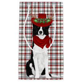 Holiday Border Collie und Western Kariert Weihnach Kleine Geschenktüte