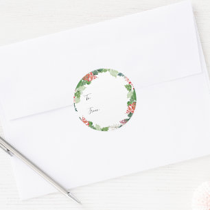 Holiday Botanic Gift Stift Runder Aufkleber