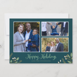 Holiday Botanicals Multi Foto Weihnachtskarte Feiertagskarte