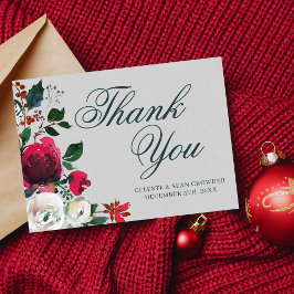 Holiday Bouquet Evergreen Dankeskarte