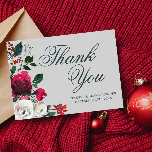 Holiday Bouquet Evergreen Dankeskarte (Von Creator hochgeladen)