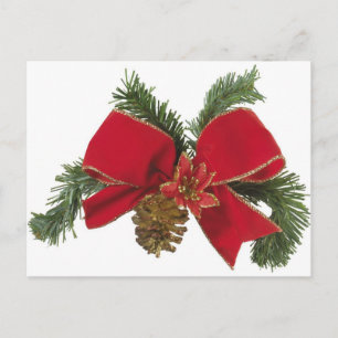 Holiday Bow Feiertagspostkarte
