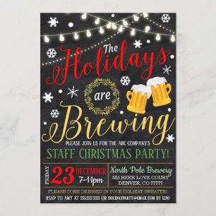 Holiday Brewery Party Einladung
