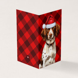 Holiday Brittany Spaniel Dog Karierte Weihnachten