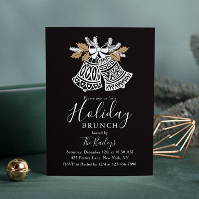 Holiday Brunch | Christmas Brunch Chic Bells Einladung (Von Creator hochgeladen)