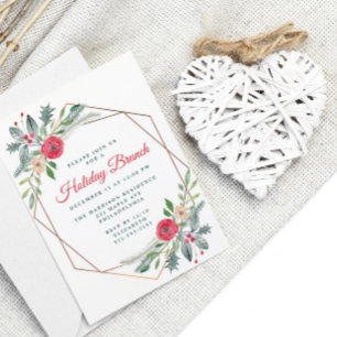 Holiday Brunch Greenery Party Einladung