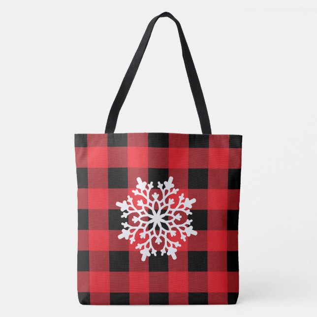 Holiday Buffalo Kariert Tote Bag (Vorderseite)