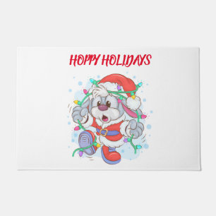 Holiday Bunny Christmas Doormat Fußmatte