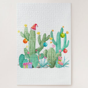 Holiday Cactus Christmas Southwest Cacti Desert Puzzle