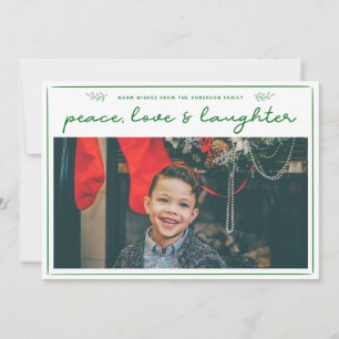 Holiday Calligraphy Foto   Trendy Minimal Card Feiertagskarte