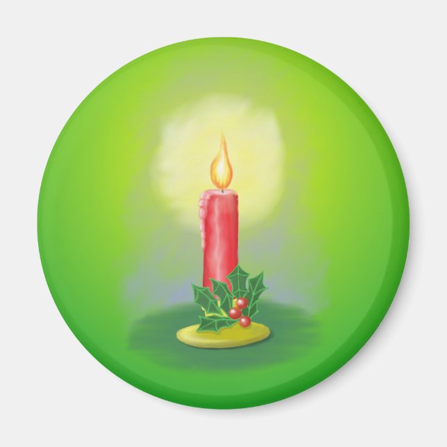 Holiday Candle Magnet (Vorne)