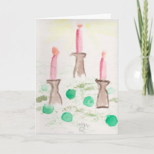 Holiday Candles Feiertagskarte