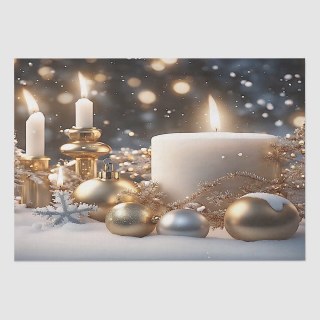 Holiday Candles Holiday Tissue Paper Seidenpapier (Vorderseite)