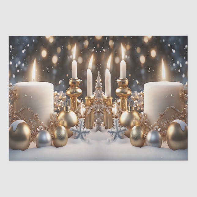 Holiday Candles Holiday Tissue Paper Seidenpapier (Vorderseite)