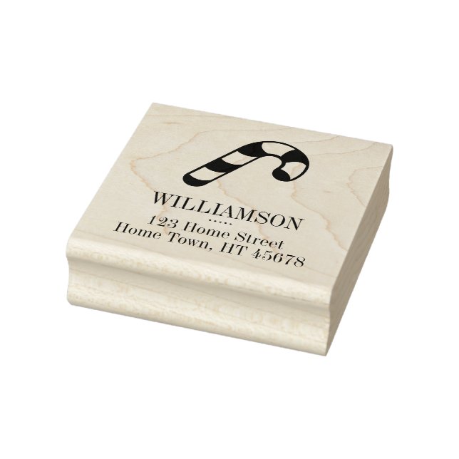 Holiday Candy Cane Rücksendeadresse Gummistempel (Stempel)