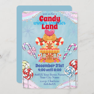 Holiday Candy Land Winter Wonderland Einladung