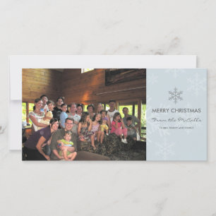 Holiday Card Blau und Grau Feiertagskarte