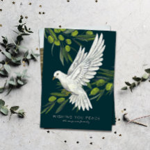 Holiday Card für die "Peace Dove and Olive Branche
