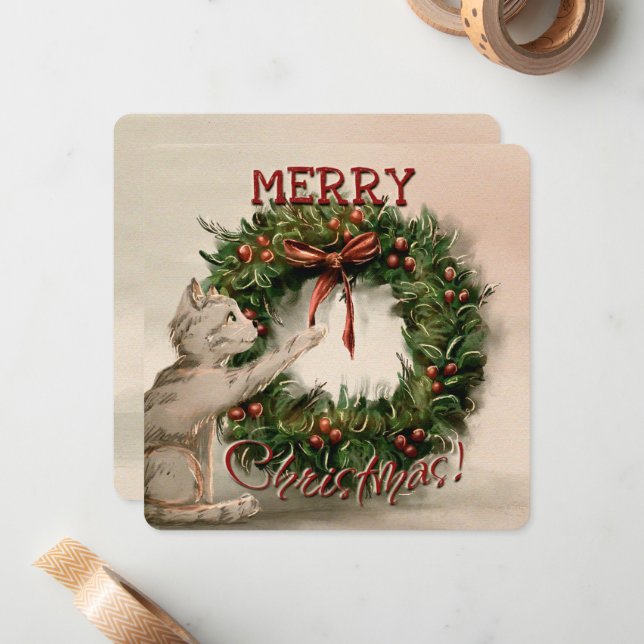 Holiday card illustrated by Monika Marzec Mitteilungskarte (Vorderseite/Rückseite Beispiel)