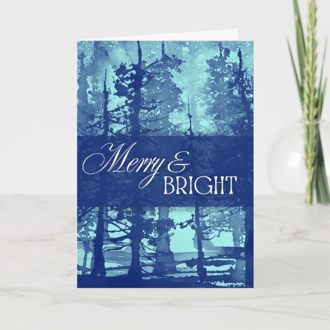 Holiday Card - Merry and Bright  Karte (Vorderseite)