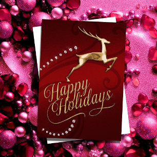 Holiday Card Rentier Red Feiertagskarte