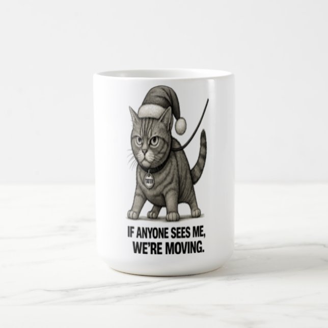 Holiday Cat “We’re Moving" Kaffeetasse (Mittel)