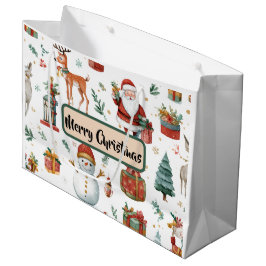 Holiday Celebration Whimsical Gift Bag Große Geschenktüte