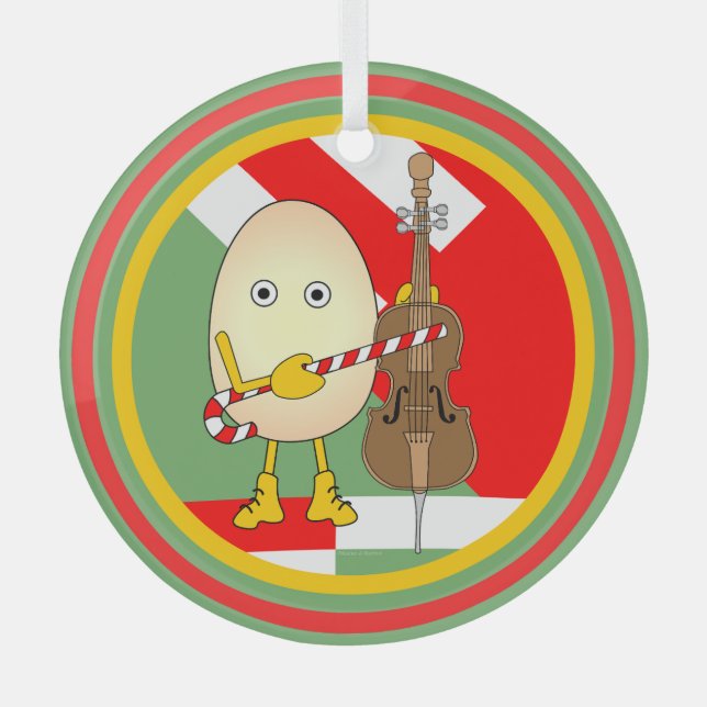 Holiday Cello Ornament Aus Glas (Vorderseite)