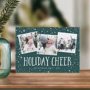 Holiday Cheer   3 Foto Collage Urlaubskarte Feiertagskarte