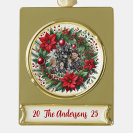 Holiday Cheer – A Family Christmas Keepsake Banner-Ornament Gold