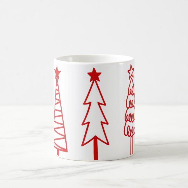 Holiday Cheer Christmas Tree Icons Coffee Mug Kaffeetasse (Mittel)