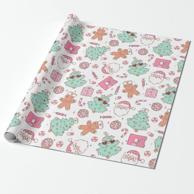 Holiday Cheer Nurse Edition Geschenkpapier (Ungerollt)
