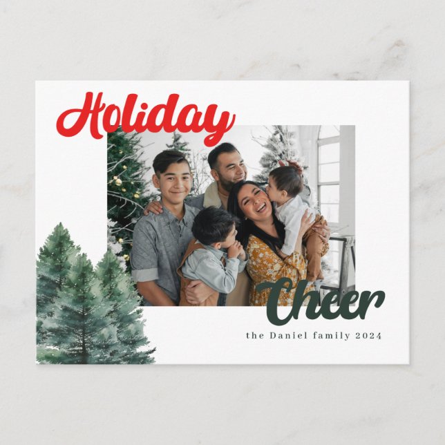 Holiday Cheer Postkarte (Vorderseite)