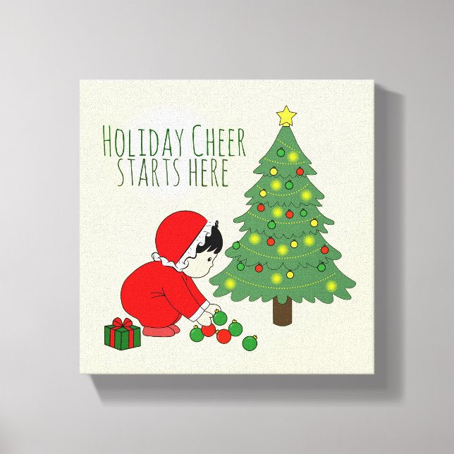 Holiday Cheer Starts Here - wall art Leinwanddruck (Vorderseite)