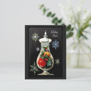 Holiday Cheer Vintag Black Candy Jar Postkarte