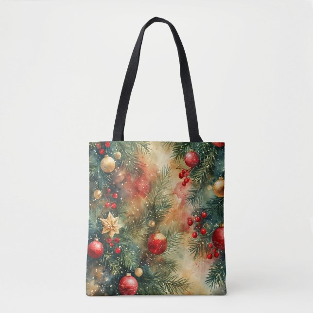 Holiday Cheer Watercolor Tasche (Vorderseite)