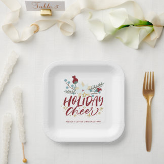 Holiday Chef Winter Floral Weihnachten Party Pappteller
