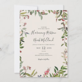 Holiday Chic Botanical | Lässige Hochzeit mit Cham Einladung