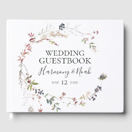 Holiday Chic Botanical | Weiße Hochzeit Gästebuch