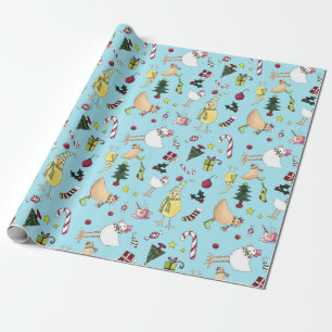 Holiday Chickens Geschenk Wraf Geschenkpapier