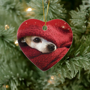Holiday Chihuahua Keramik Ornament