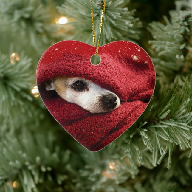 Holiday Chihuahua Keramik Ornament (Baum)