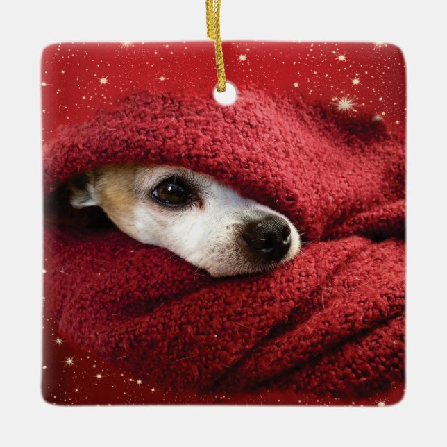 Holiday Chihuahua Keramikornament (Vorderseite)