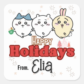 Holiday Christmas friends cute stickers
