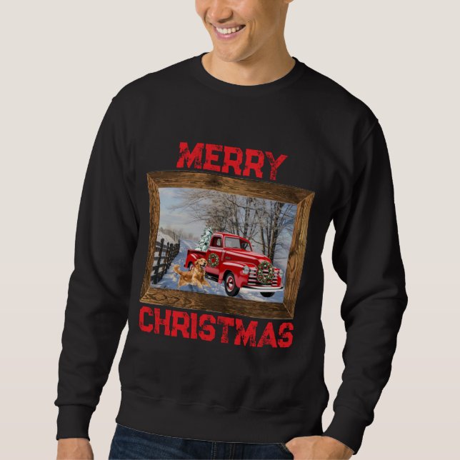 Holiday Christmas Sweater Country Farm Scene Sweatshirt (Vorderseite)