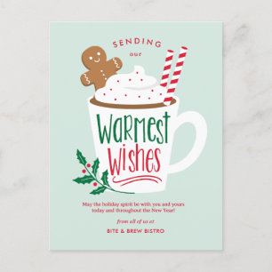 Holiday Cocoa Business Holiday Card Postkarte