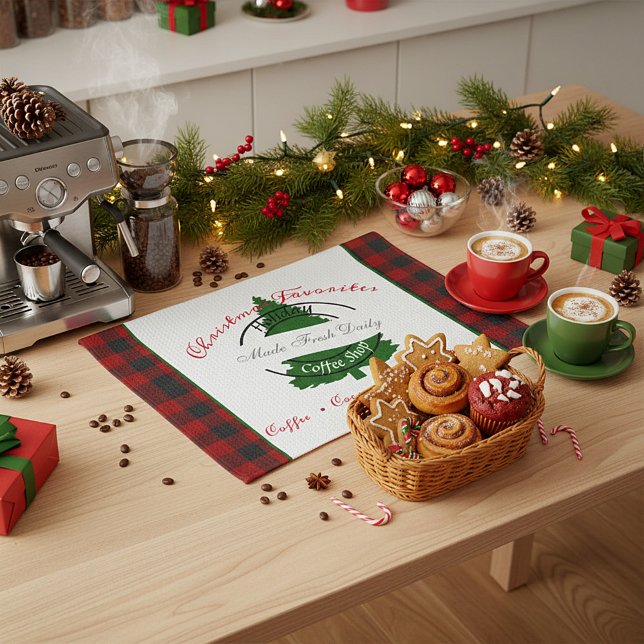 Holiday coffee shop signieren Küchentuch (Von Creator hochgeladen)