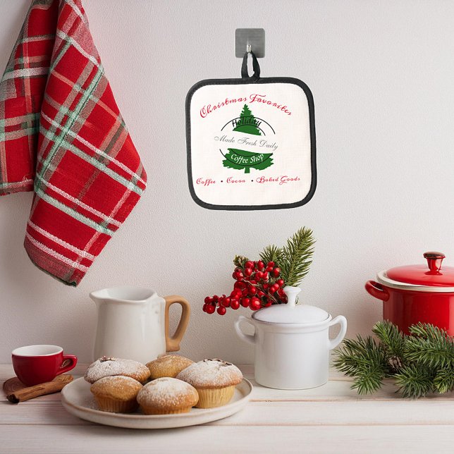 Holiday coffee shop signieren topflappen (Von Creator hochgeladen)