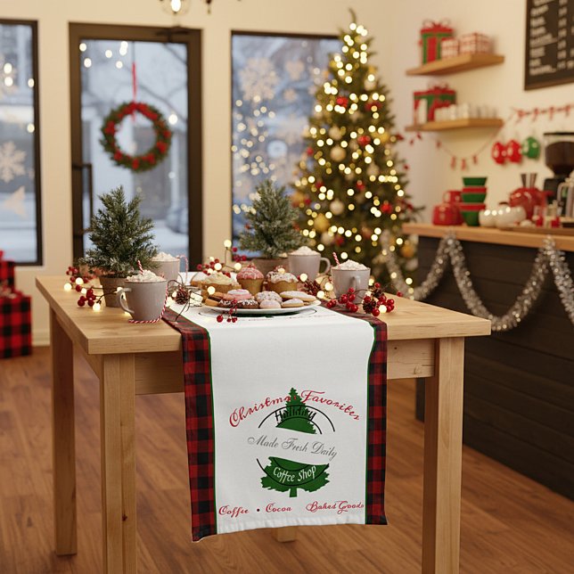 Holiday Coffee Shop signiert kurzer Tischläufer (Von Creator hochgeladen)