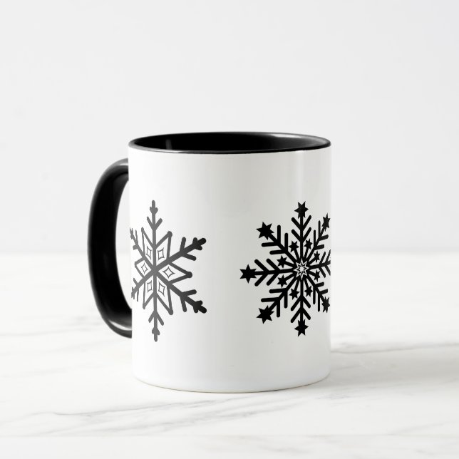 Holiday Coffee Tasse Schneeflocken (Vorderseite Links)